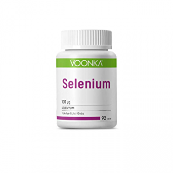 Voonka Selenium for Immune System, Thyroid, Prostate, Heart Health, Skin and Hair, 100 µg 92 Tablets 