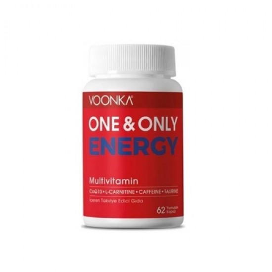 ONE & ONLY ENERGY Multivitamin Coenzyme Q10 L-Carnitine Caffeine Taurine 62 Soft Capsule