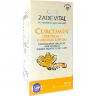 ZadeVital كوركومين خلاصة جذر الكركم القياسية, حارق للدهون, مكمل الصحة النفسية, مضاد التهاب,صديق الكولون, 500 ملغ, 60 كبسولة