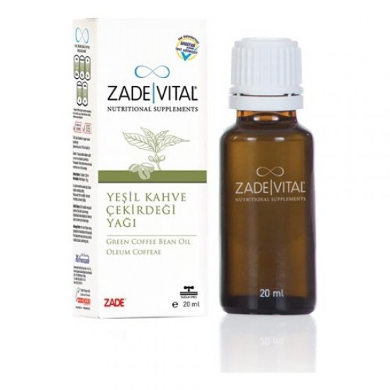 Zade Vital Green Coffee Bean Oil Deeply Moisturizing Night Serum & DIY Makeup Cosmeceuticals Easy to Use, 100% Cold Press, Non GMO, GMP, 20Ml